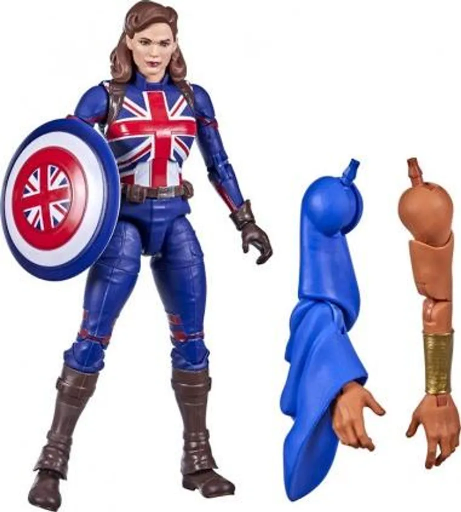 Marvel Legends Captain Carter : Figurine articulée avec Bouclier et Pièce BAF