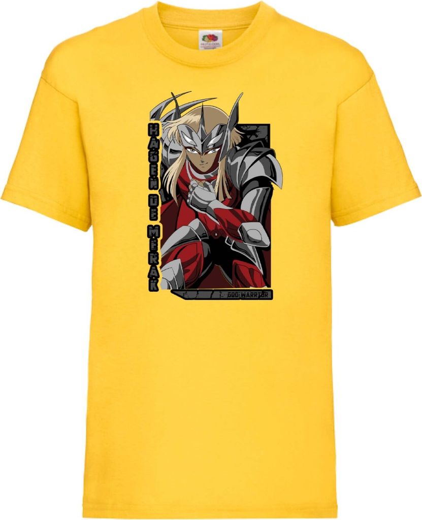 Kinder T-Shirt Saint Anime Seiya Knights Of The Zodiac Merak Beta Hagen, 7-8 Jahr - 128 / Weiß