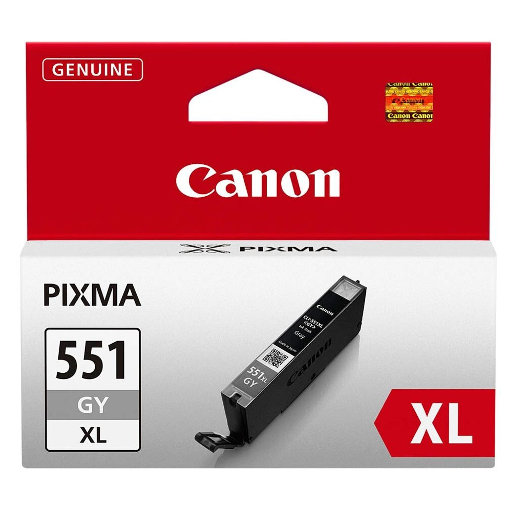 Canon CLI-551XL GY w/sec, Hohe (XL-) Ausbeute, Grau, Tinte Produktbild 