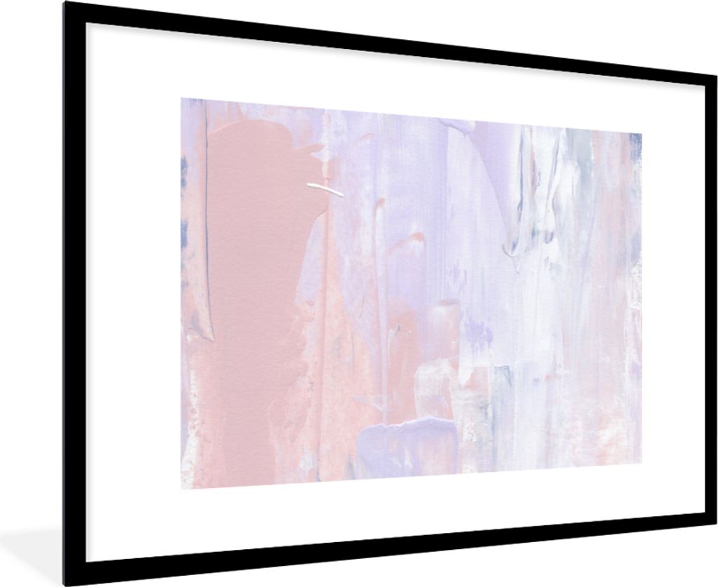 MuchoWow Gerahmtes Poster Farbe - Pastell - Gestaltung 90x60 cm - Poster mit Schwarzem Bilderrahmen Wandposter Rahmen Foto Bilder - Wanddekoratio...