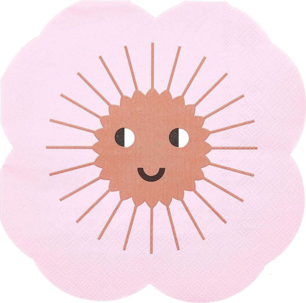 20 Papierservietten Blume 16 x 16 cm