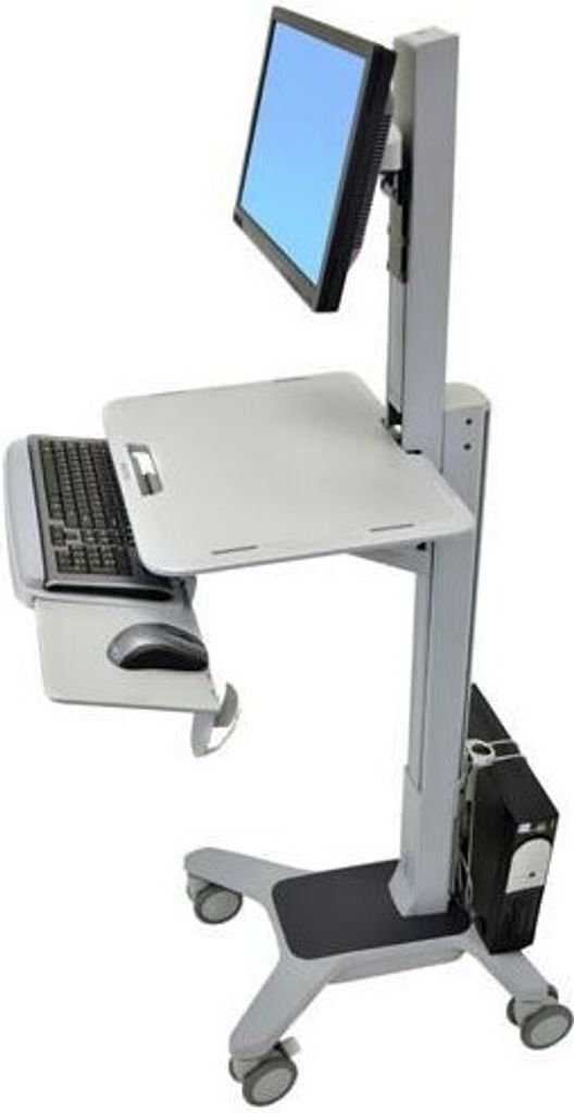 Ergotron WorkFit-C Single LD Sit-Stand Workstation - Wagen - für LCD-Display / PC-Ausrüstung - Grau - Bildschirmgröße: bis zu 76,2 cm (bis zu 3...