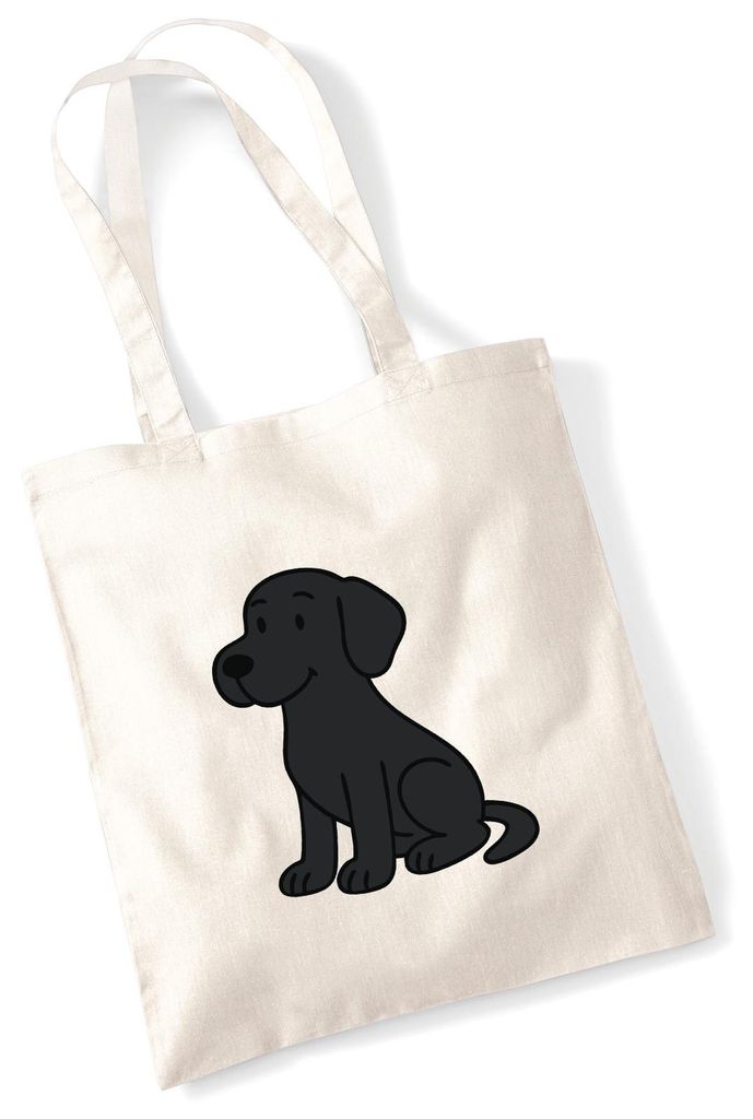 Huuraa Jutebeutel brauner Labrador Retriever Chocolate Labi Comic 10 Liter Natural Baumwolle Tasche Geschenkidee