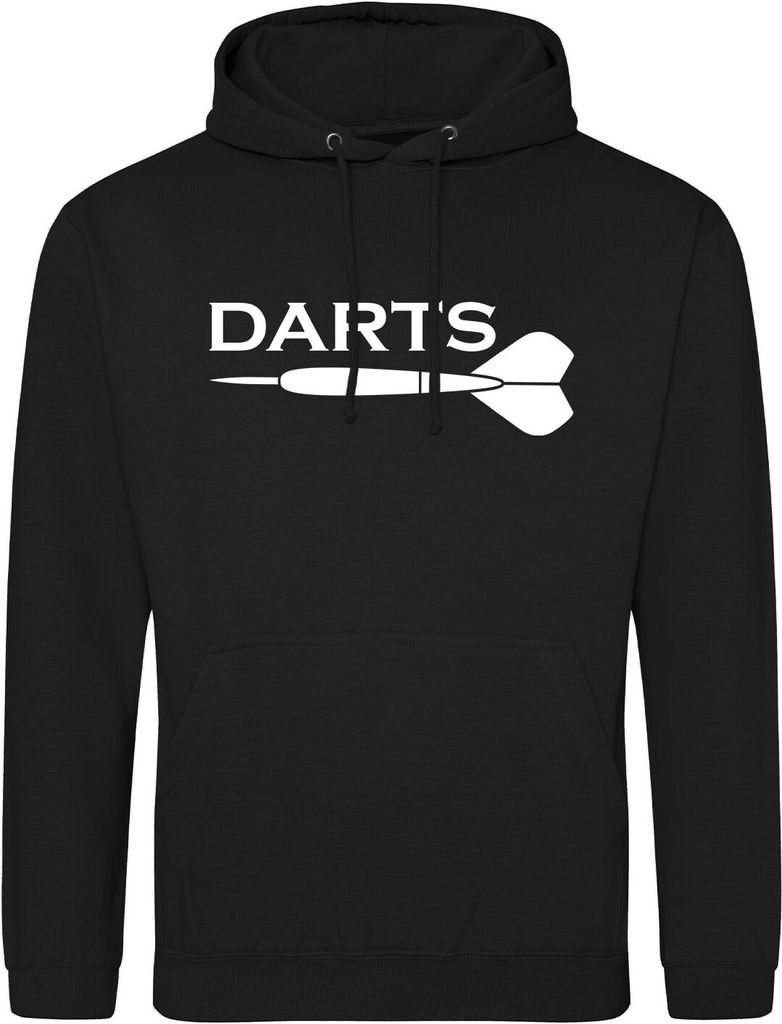 Huuraa Uni Hoodie Darts Dartpfeil XL Deep Black Vegan Sweatshirt Geschenkidee