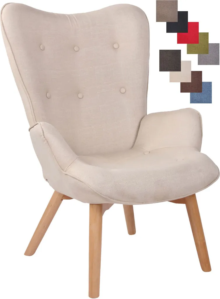 Lounger Durham fauteuil lecture crème en hêtre pour coin cosy