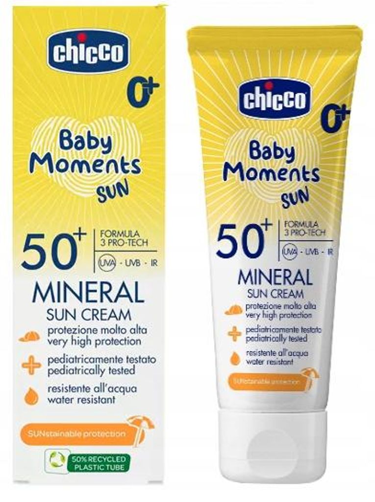 CHICCO Baby Protezione solare con minerali SPF50+ 75ml, 0m+ Immagine del prodotto 