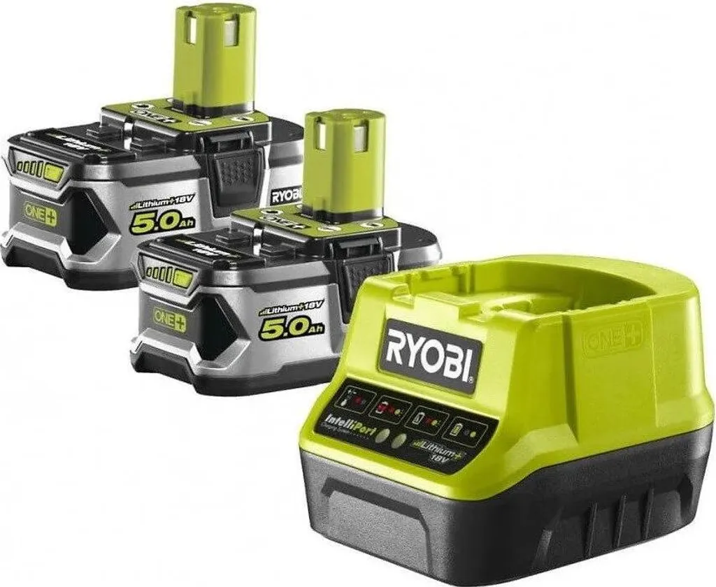 Batterie Ryobi 18V 5Ah OnePlus en lot de 2 avec chargeur secteur - 5