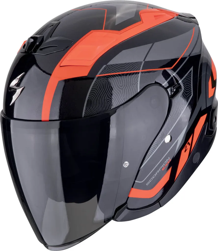 Casque Intégral Moto Scorpion EXO Z1 Vue en Taille XS Noir et Rouge