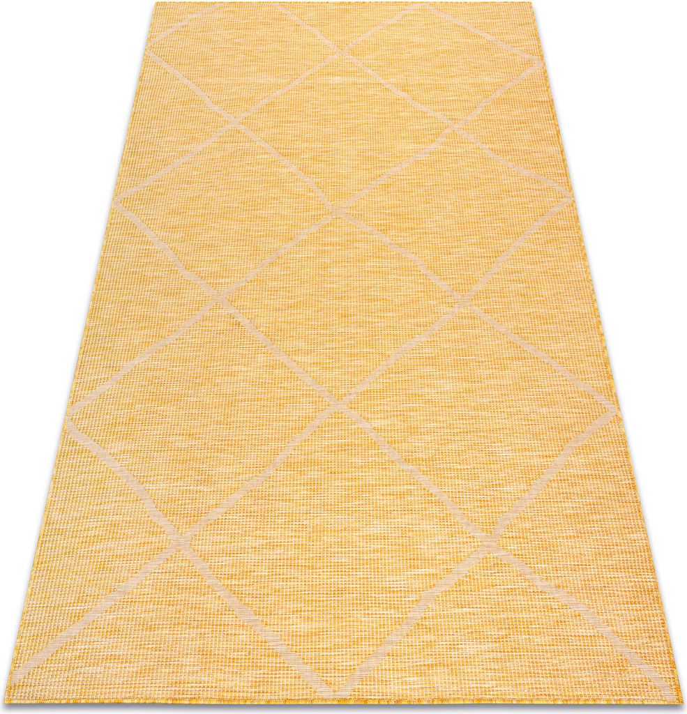 Teppich SISAL PATIO 3075 flach gewebt gelb / beige Gelb 136x190 cm