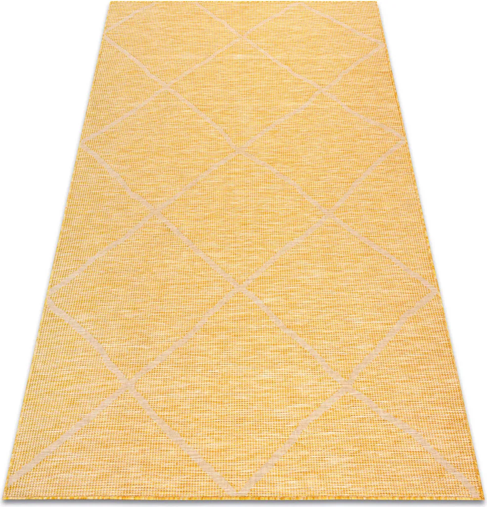 Tapis de couloir sisal PATIO 3075 jaune pour entrée et salon 78x150