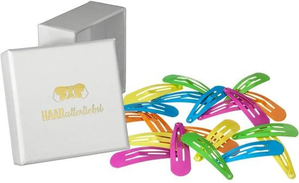 Lot de 20 petites barrettes 4 cm multicolores pour cheveux fins bébé