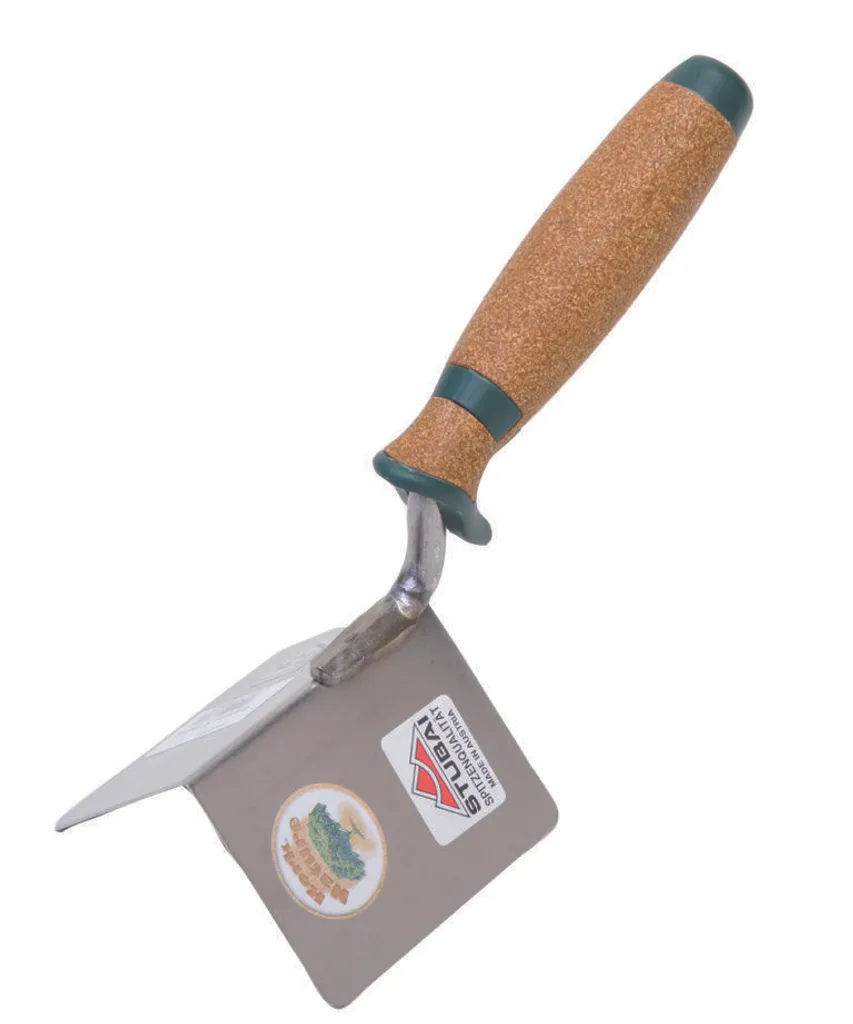 Cazzuola Stubai Inox Angolo Esterno 110x75x75 - Manico Sughero Originale