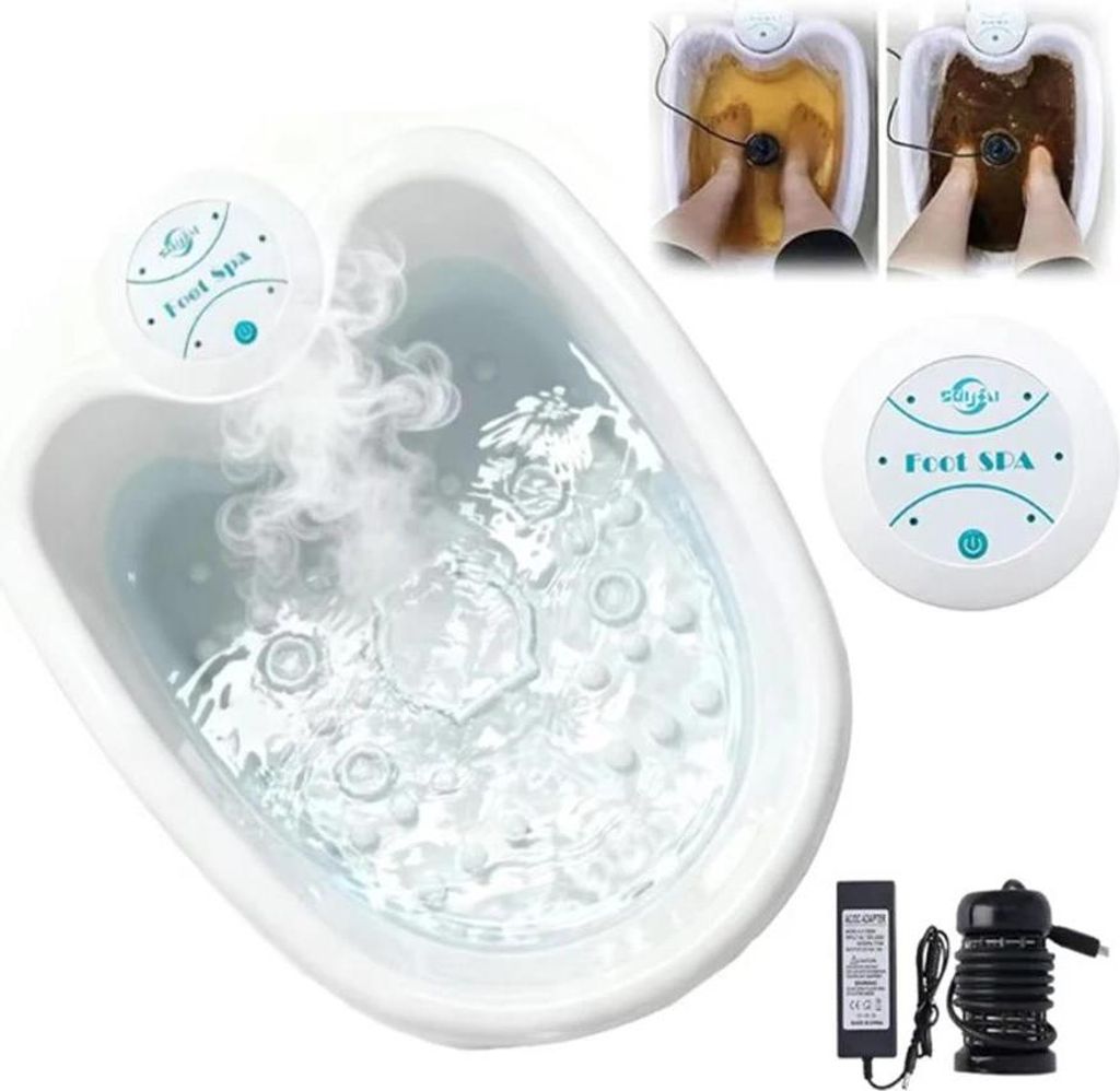 Ionen-Detox Fußbad Spa - Fußbad Spa Gerät - EU-Stecker - Wechselstrom - ABS-Kunststoff - - Fußmassage & Entspannung - Mehrfarbig