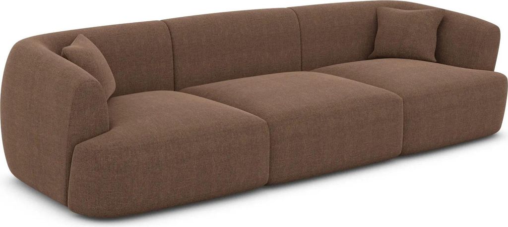 Strukturstoff 3-Sitzer Couch Elvira Braun