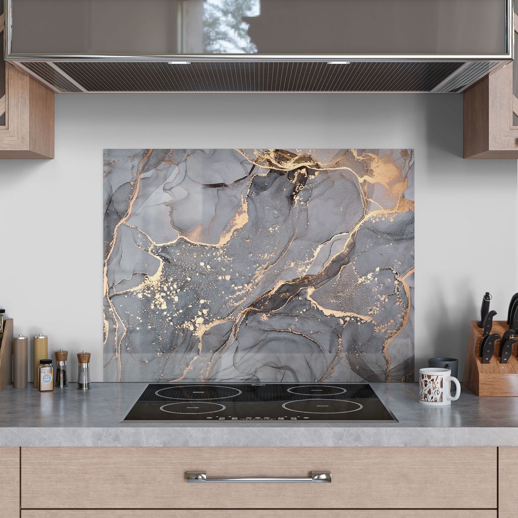 DEQORI Küchenrückwand Glas 80x60 cm 'Elegantes Produktbild 3