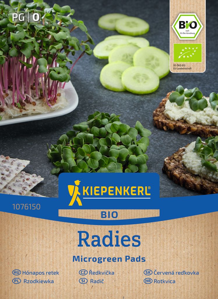 Kiepenkerl Microgreen Nachfüllpad Radies Raphanus sativus sativus 3 Stück