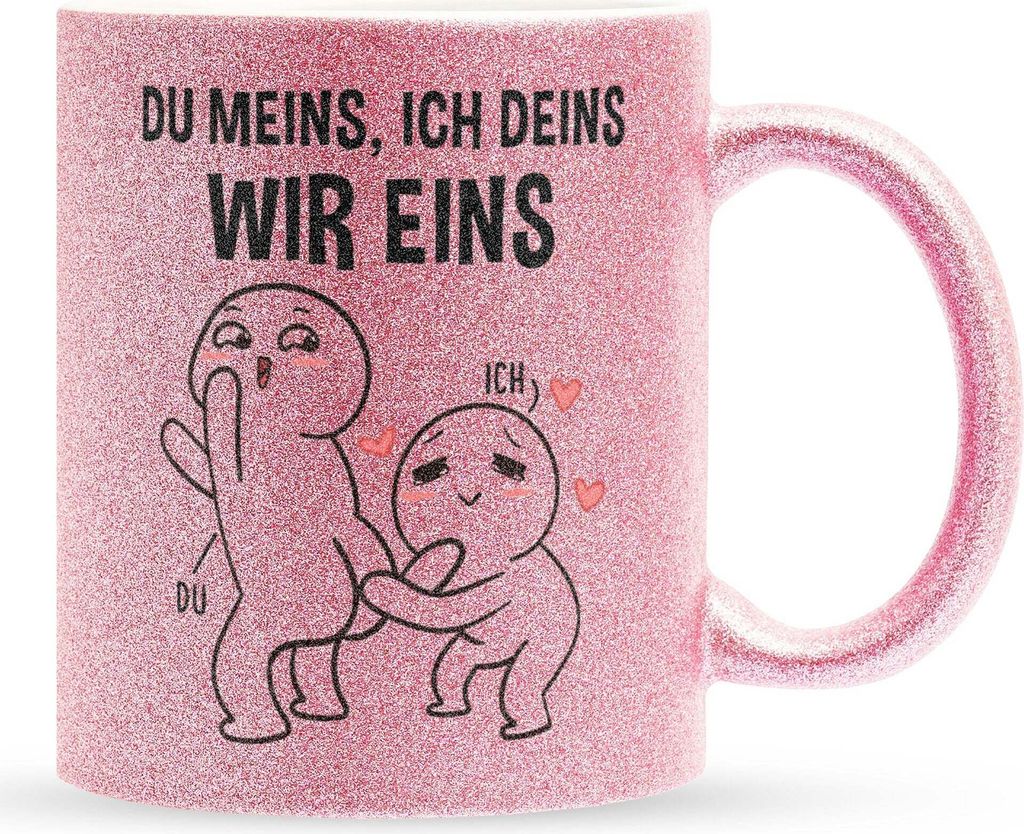 22Feels Glitzertasse Pink Paar Jahrestag Geschenk Hochzeitstag Ehefrau Ehemann Valentinstag Sie Ihn Freund Freundin Geburtstag Weihnachten Liebe Pa...