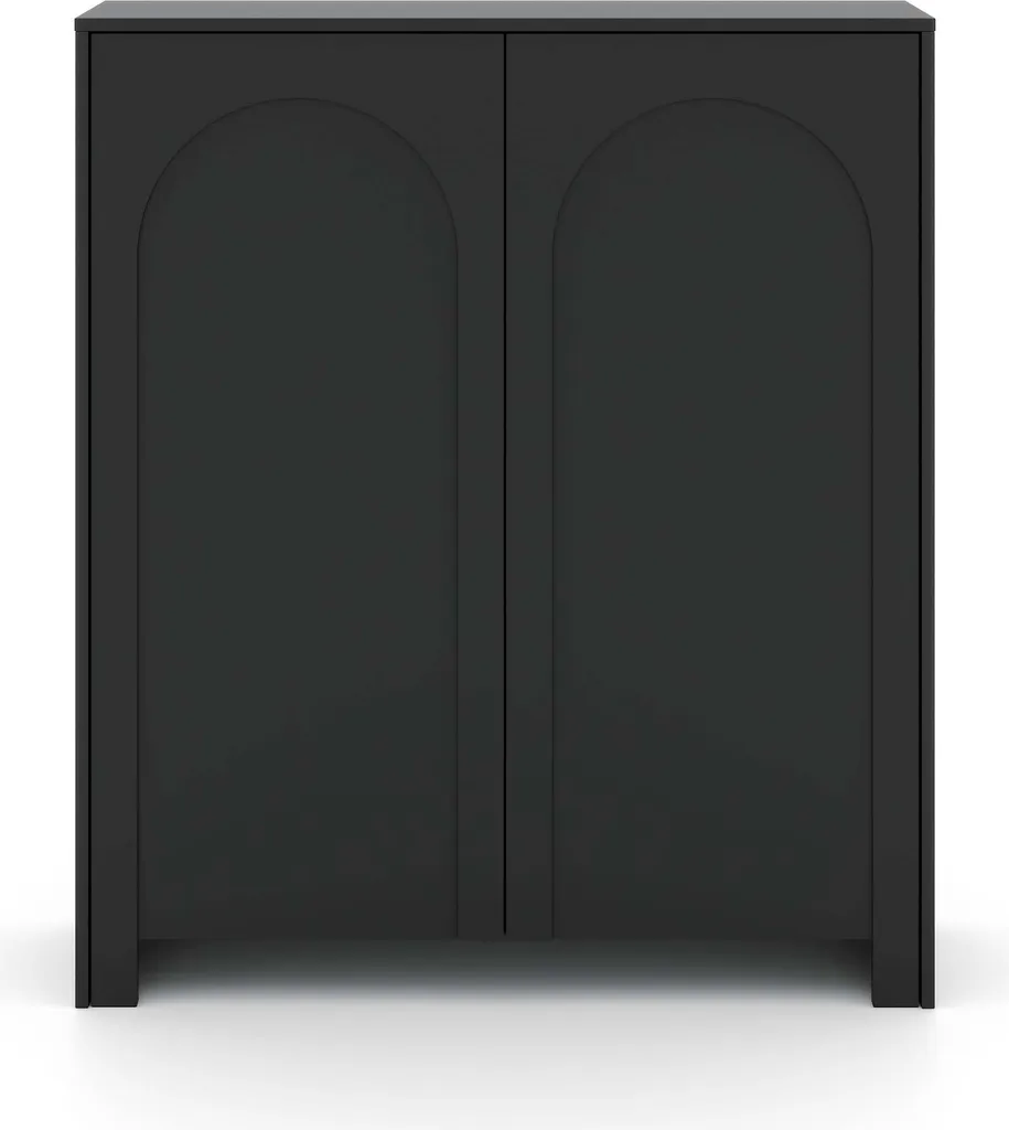 Meuble Rangement Noir 100cm pour Salon et Entrée - Sideboard Arco Chic - 3
