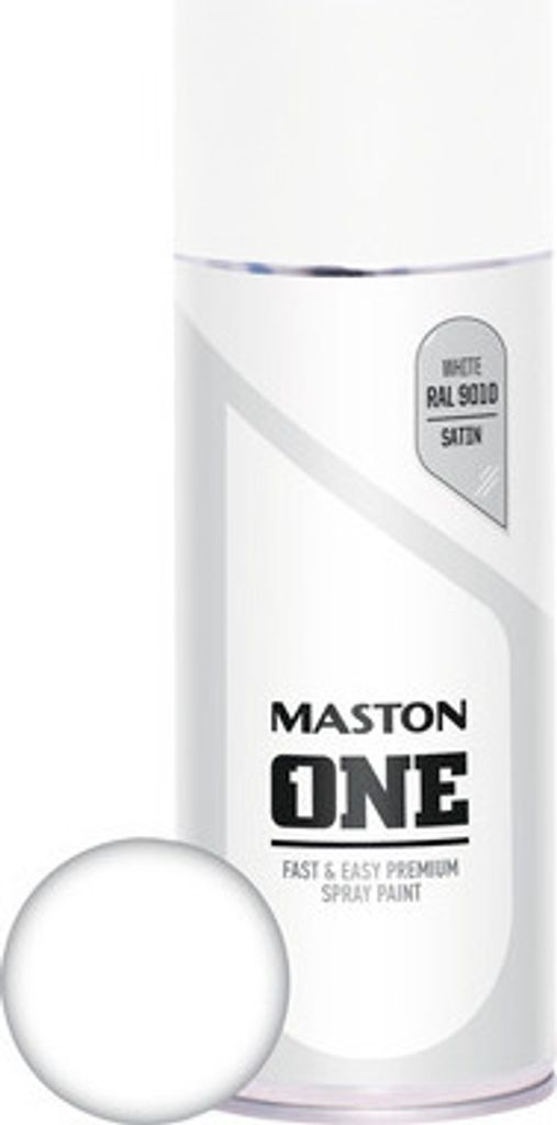 Sprühlack Maston ONE seidenmatt RAL 9010 reinweiss 400 ml