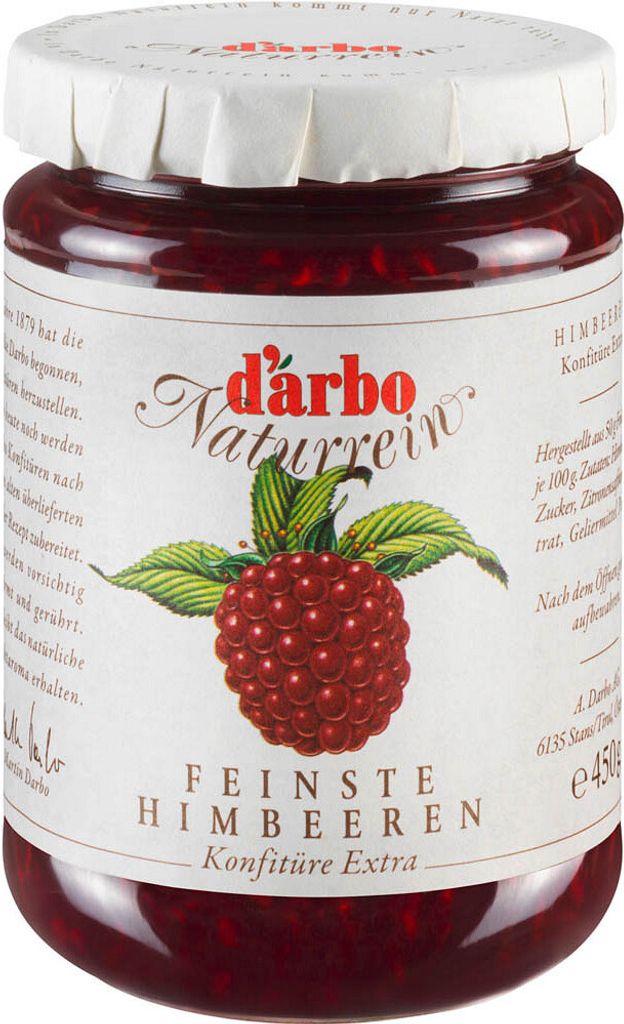 Darbo Naturrein malinový džem extra jemné maliny 450g Obrázek produktu 