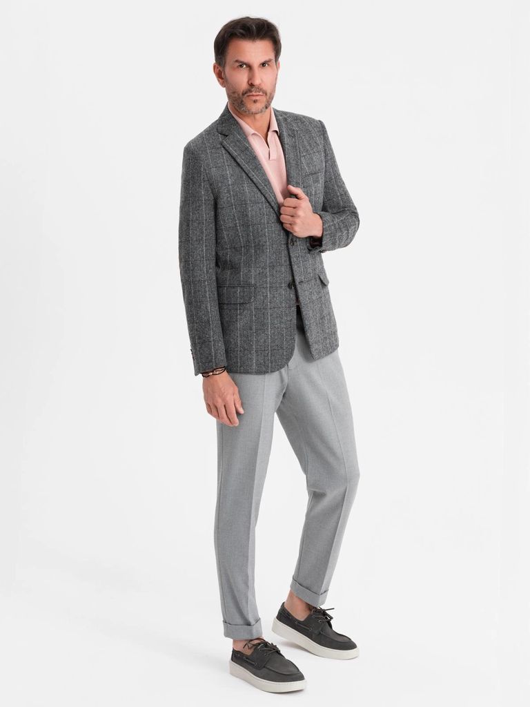 Ombre Clothing Formelle Herrenjacke Wypke graphit M