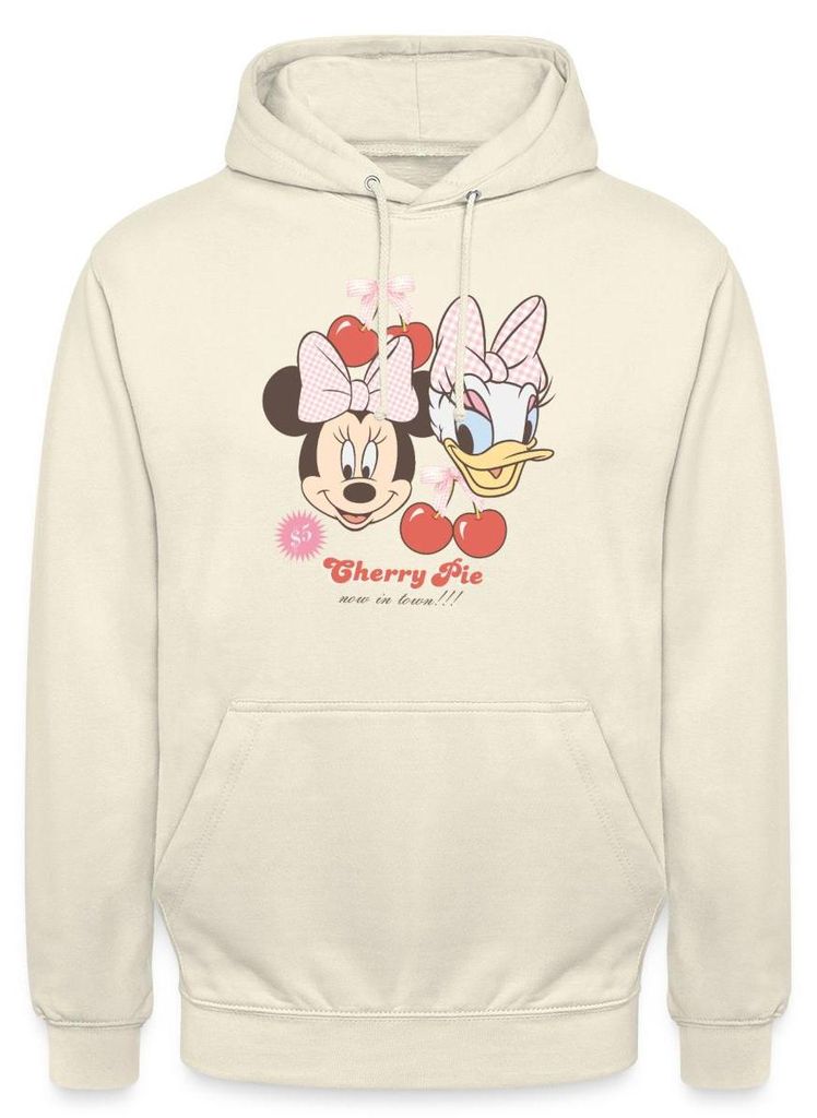 Mickey & Minnie Cherry Pie Minnie & Daisy Uni Hoodie, M, Vanille-Milchshake