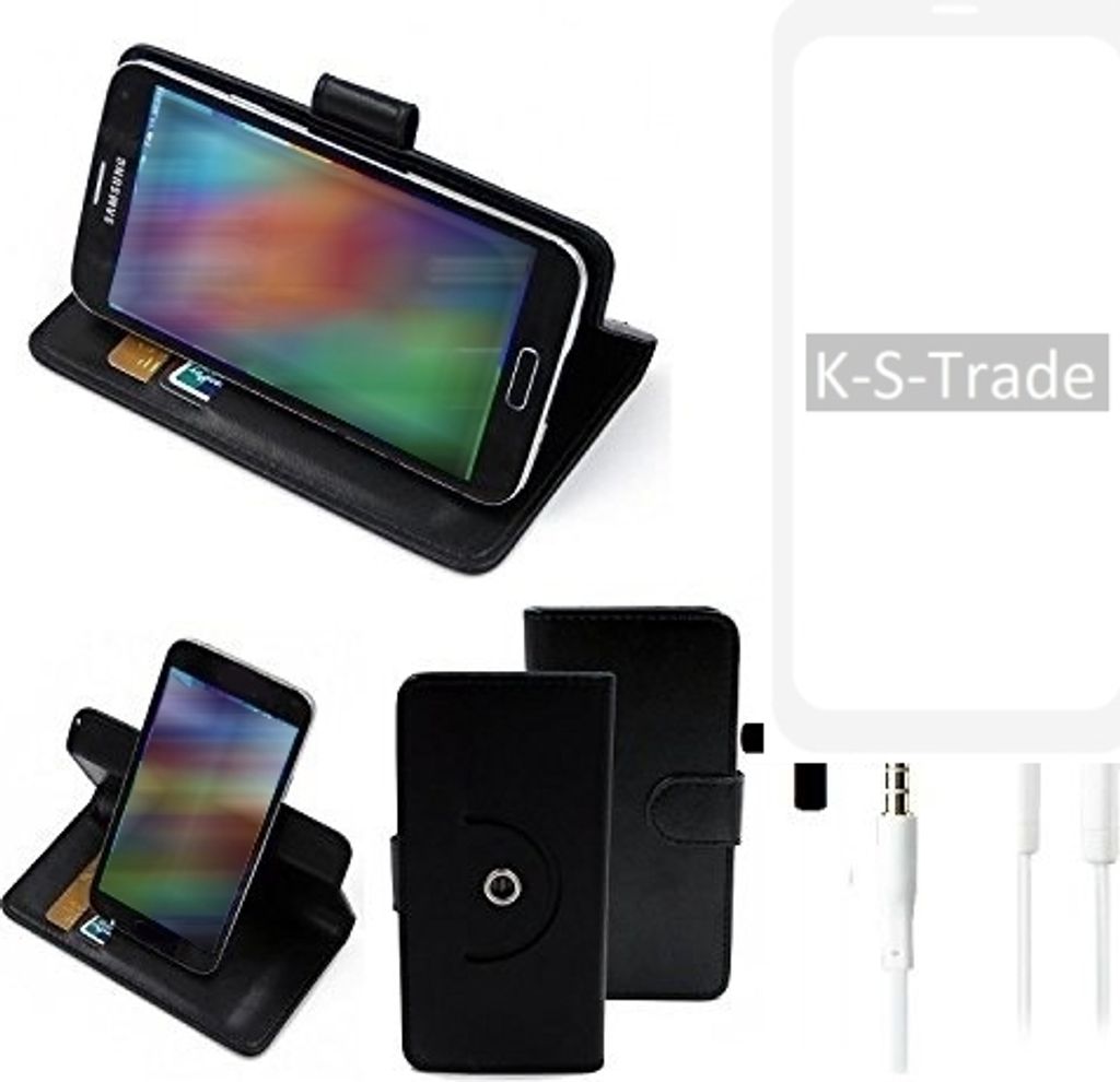 K-S-Trade Handy Hülle Schutz Hülle + Kopfhörer kompatibel mit Xiaomi Redmi Note 9 Handyhülle Flipcase Smartphone Cover Handy Schutz Tasche