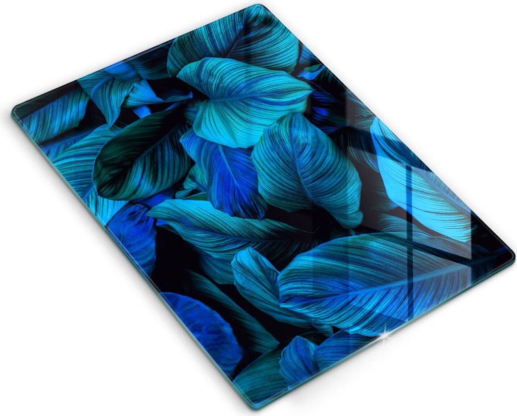 Abdeckung Glas - Küchenabdeckung - 40x52 cm - Abdeckplatte - Blätter der Dschungelvegetation