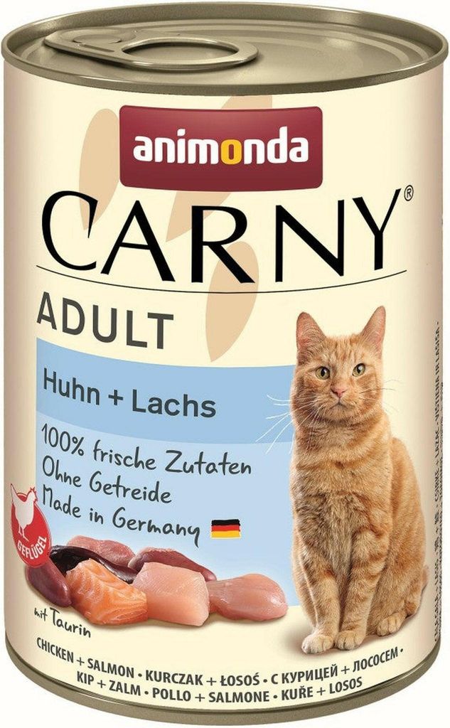 animonda Carny Adult Huhn + Lachs, Katzennassfutter, 6 x 400 g
