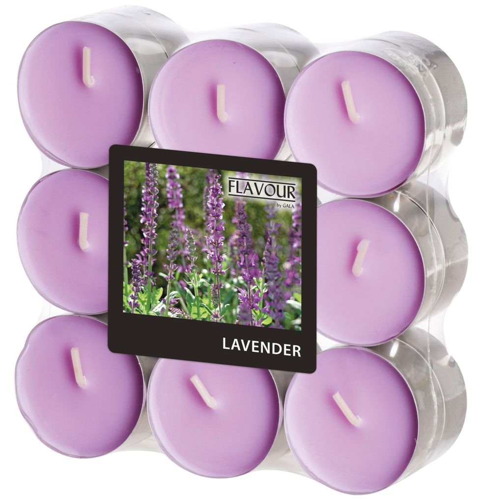Duft-Teelichter 37,5mm Lavender VE=18 Stück Produktbild 