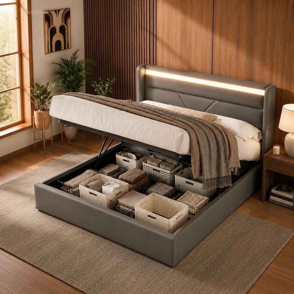 STILVORA Boxspringbett Polsterbett 140 x 200 cm Produktbild 