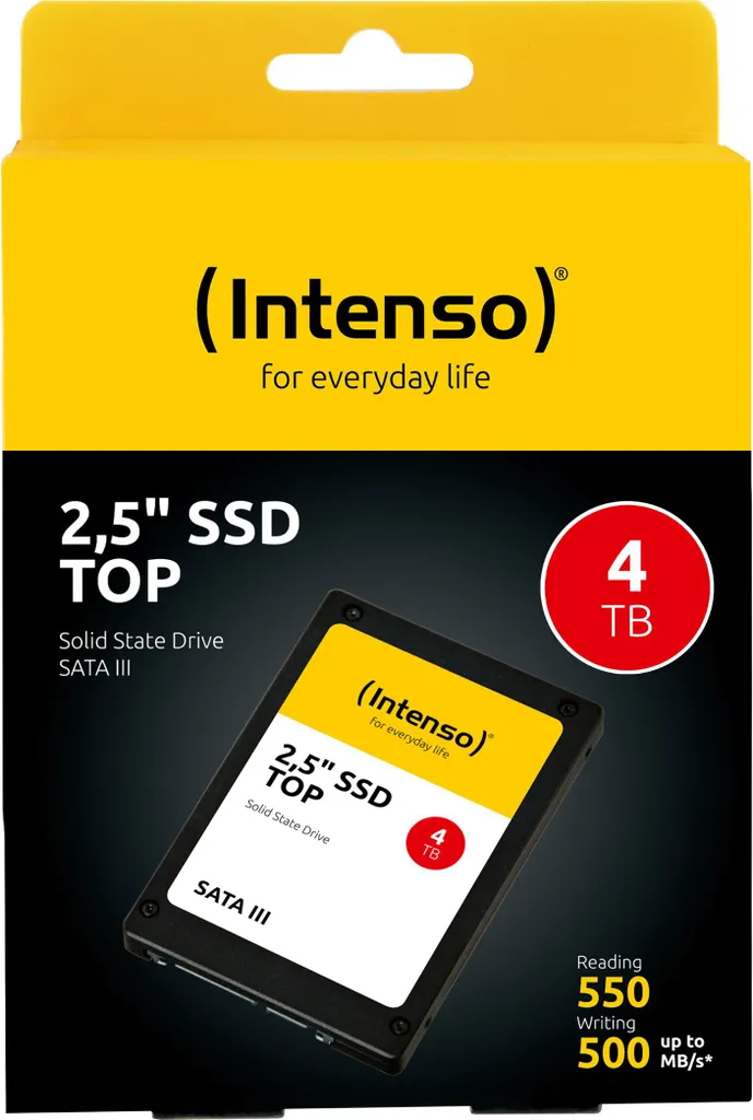 Intenso SSD Interne 4To SATA III Top Performance pour PC et Ordinateur