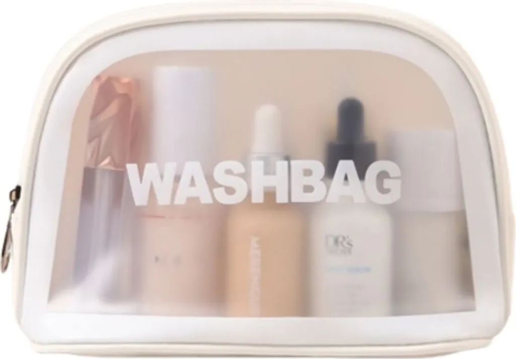 Ecarla Elegante Beauty Case Bianco | Borsa Toilette Sospesa Chic