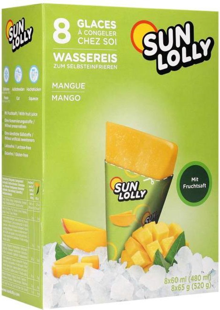 Sun Lolly Wassereis Mango 8er 520g Produktbild 