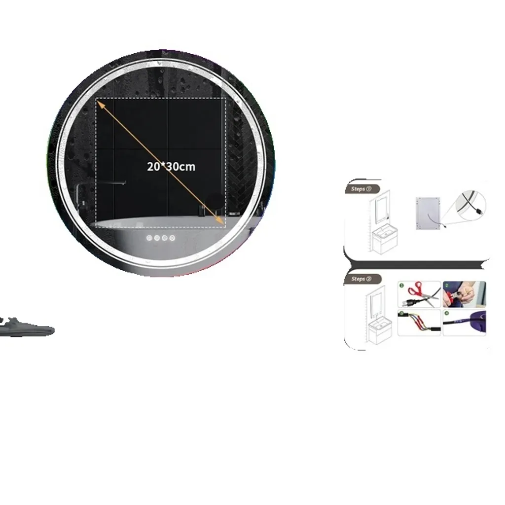 Miroir LED RVB antibuée 24 pouces pour un éclairage personnalisé