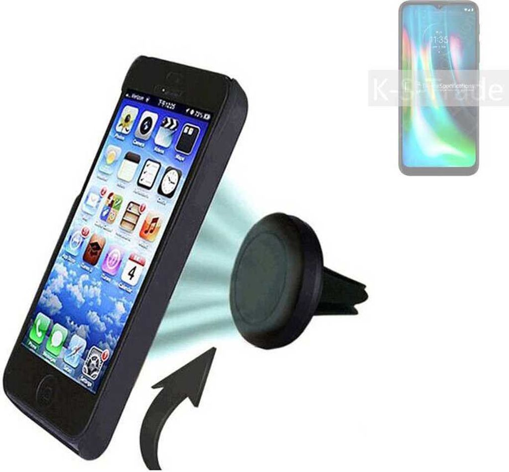 K-S-Trade Kompatibel mit Motorola Moto G9 Play Auto Handy Halterung KFZ Halter Lüftungsgitterhalterung Air Vent mount Smartphone Halter