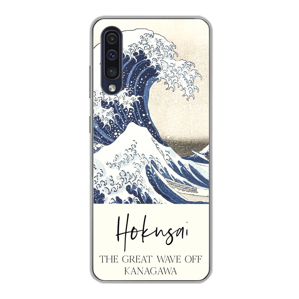 MuchoWow Handyhülle Schutzhülle Hülle für Samsung Galaxy A30s Die große Welle von Kanagawa - Katsushika Hokusai Silikon Softcase Handy Hüll...