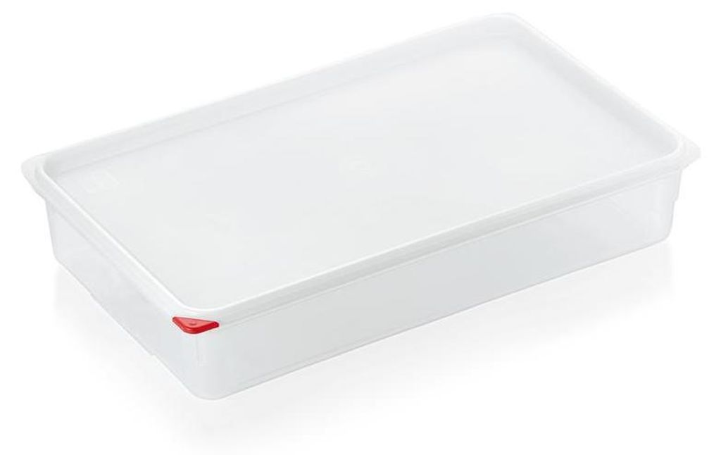 12x GN Behälter 1/1 Set GN 86, 100 mm, mit Deckel, inklusive 10 Markierungs-Clips, Polypropylen