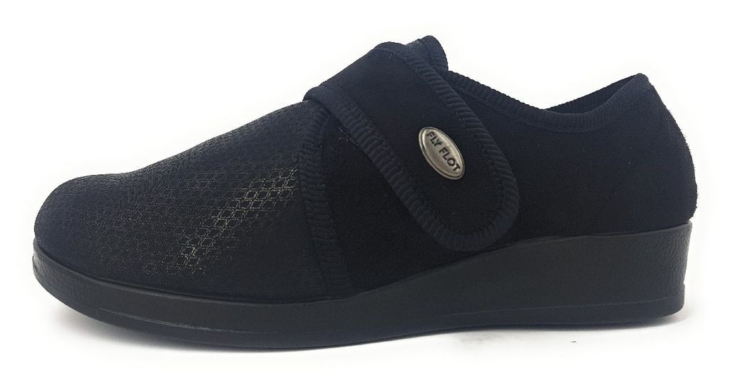 FLY FLOT  Damenschuhe Hausschuhe Hausschuh Schwarz Produktbild 