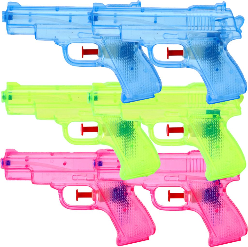 TE-Trend pistolet na wodę 6 sztuk 13 cm pistolet na wodę Zdjęcie produktu 