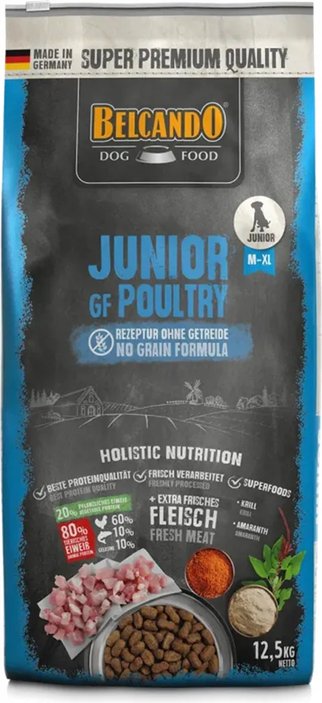 Belcando Junior GF Pollame 12,5 kg | Cibo Secco Premium Junior No-Grain