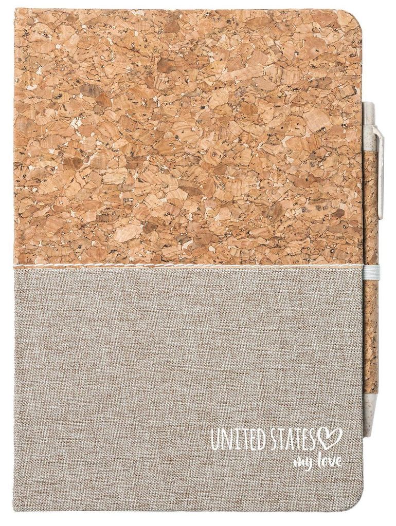 Huuraa Notizbuch A5 United States my love 80 Blatt inkl. Kugelschreiber Tagebuch Geschenkidee