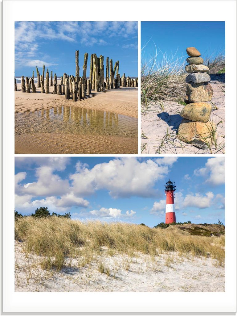 ARTland Glasbild Träume vom Meer: Strandleben auf Sylt Produktbild 