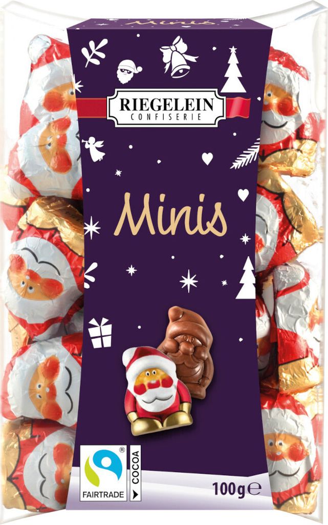 Riegelein Weihnachtswichtel minis Massivschokolade Geschenkbox 100g