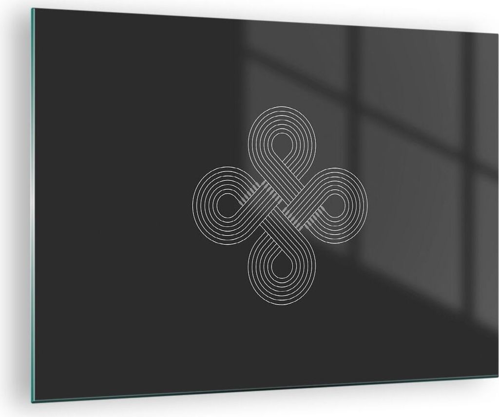 Bilder auf glas - Einteilig - Symbol Schleife Unendlichkeit - 70x50cm - Glasbilder - Wandbilder - Bilder - Wanddekoration aus Glas - Glas Bilder - ...