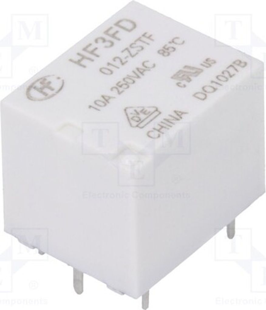 1x Relais: elektromagnetisch  10A/250VAC USpule : 12VDC  Produktbild 