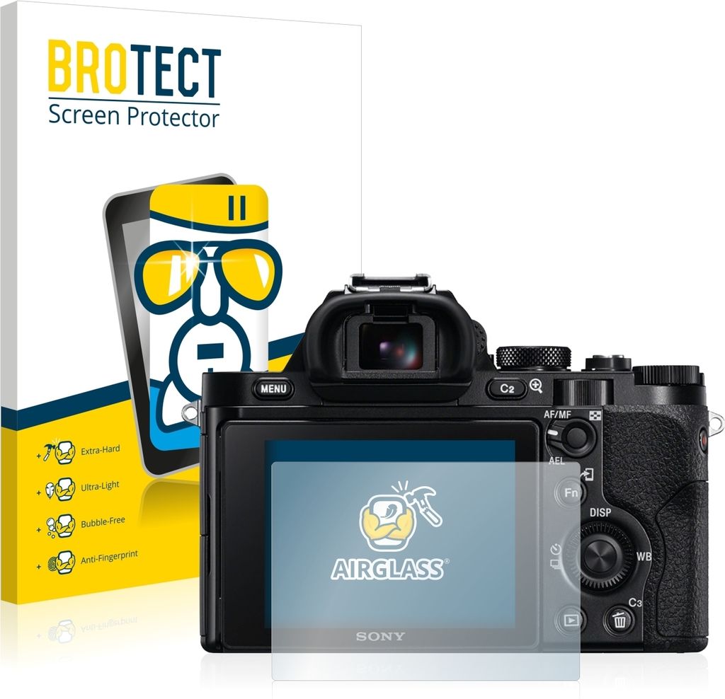 BROTECT Schutzglas für Sony Alpha 7R (ILCE-7R) Schutzfolie Panzer Folie Glas Display Schutz klar