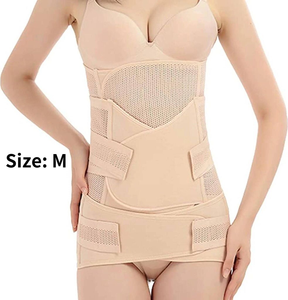 3 in 1 Hautton Bauchband Nach Geburt High Elastischen Postpartum Gürtel für Damen Nach Kaiserschnitt -Bauch/Taille/Becken Gürte, M