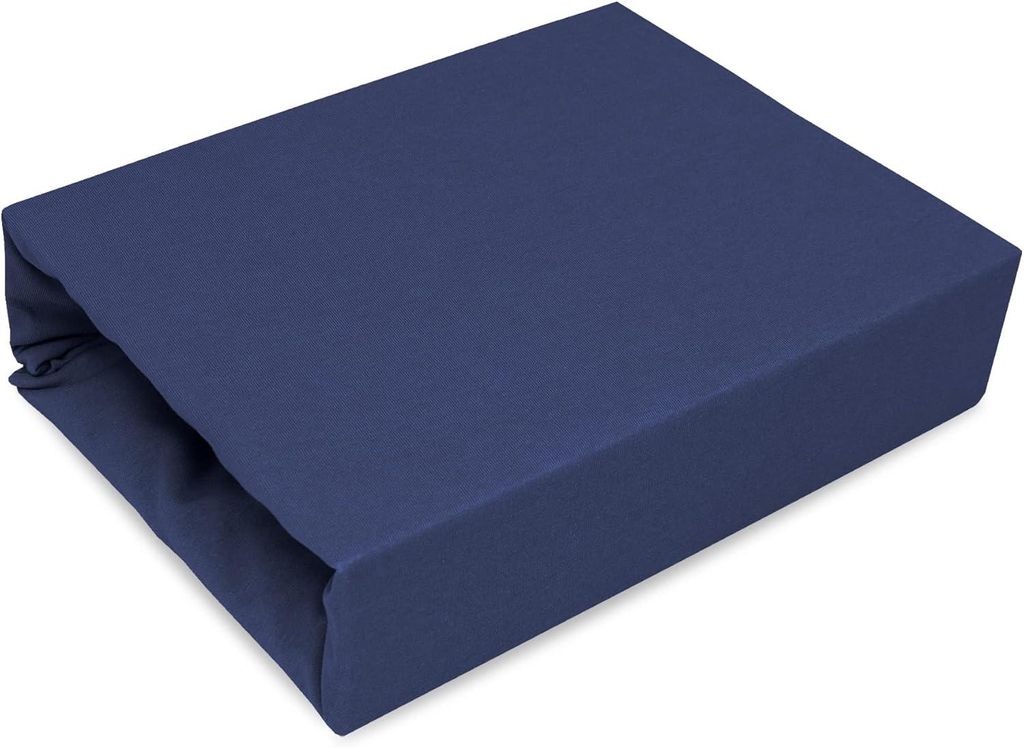 Best for Kids Spannbettlaken Spannbetttuch 100% Baumwolle Jersey in 22 Farben und 9 Größen (60x120, Marineblau)