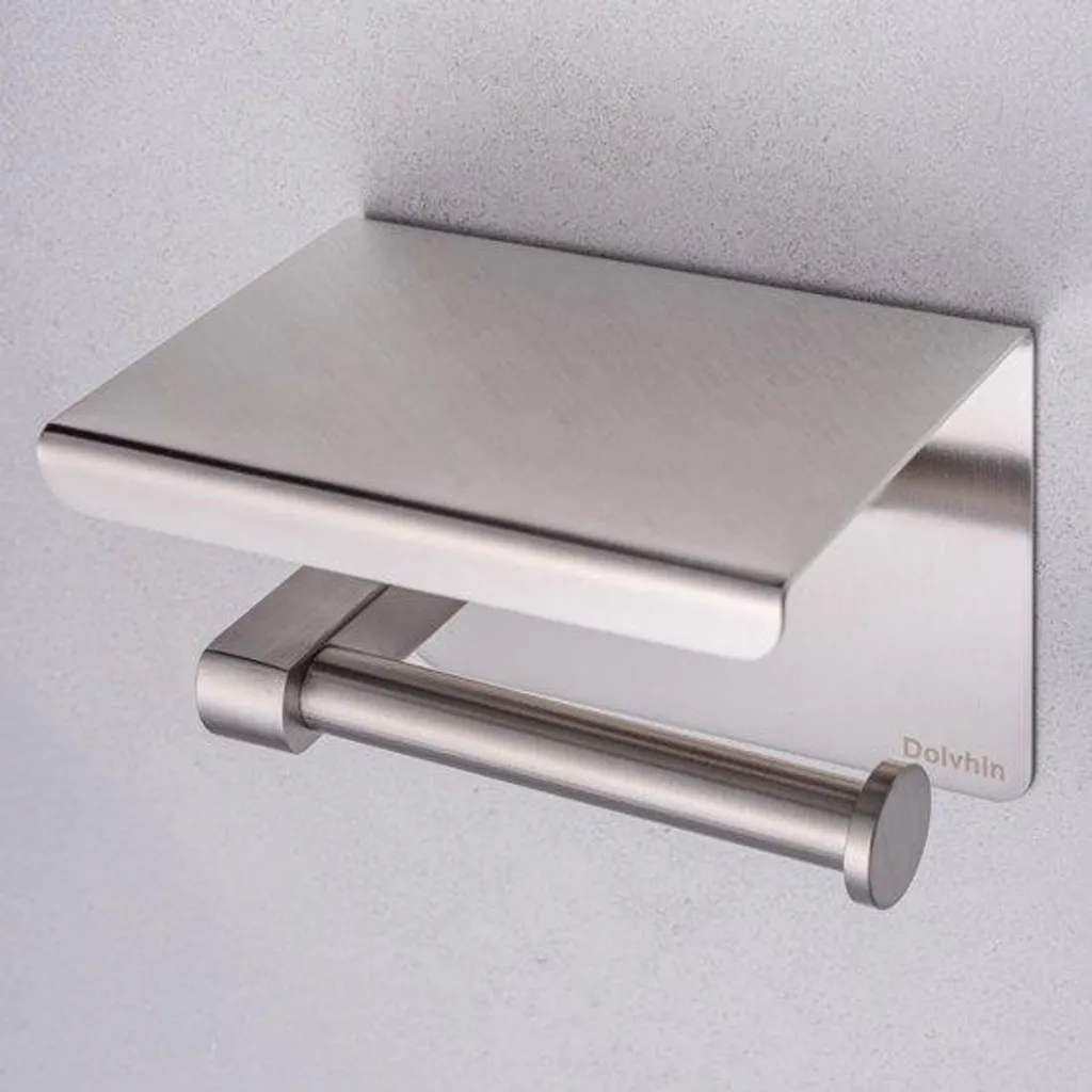 Porte-rouleau de papier toilette anti-rouille - Fixation sans trou